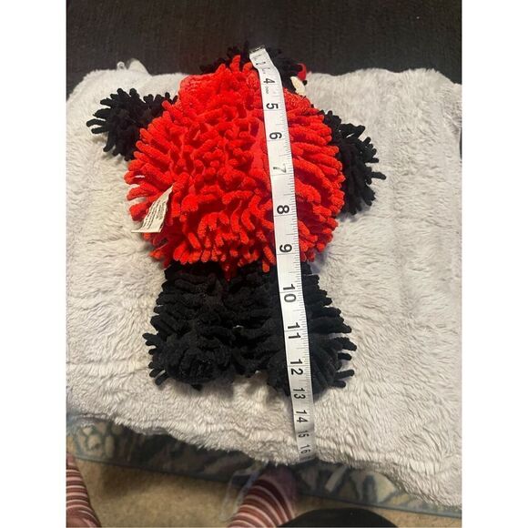 Burton Kids Red Black Polyester Ladybug Plush Mop Style Stuffed Animal Toy - Picture 9 of 14